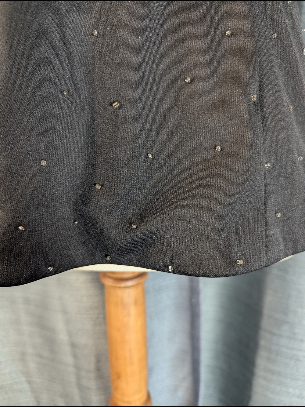 Black Rhinestone Halter Keyhole Top - Picture 3 of 9